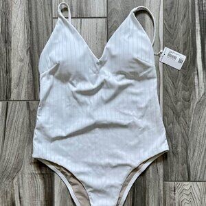 New lululemon V-Neck Ribbed One Piece Swim Suit- Medium